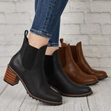 Corashoes Chunky Cleated Heel Chelsea Boots