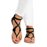 Corashoes Women's Criss Cross Wrap Ankle Strap Beach Sandals