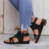 Corashoes Trendy Hollow-Out Buckle Strap Sandals
