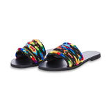 Corashoes Multicolor Flat Heel Slide Open Toe Fashion Summer Slippers