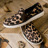 Corashoes Leopard Print Comfortable Lightweight Flat Sneakers