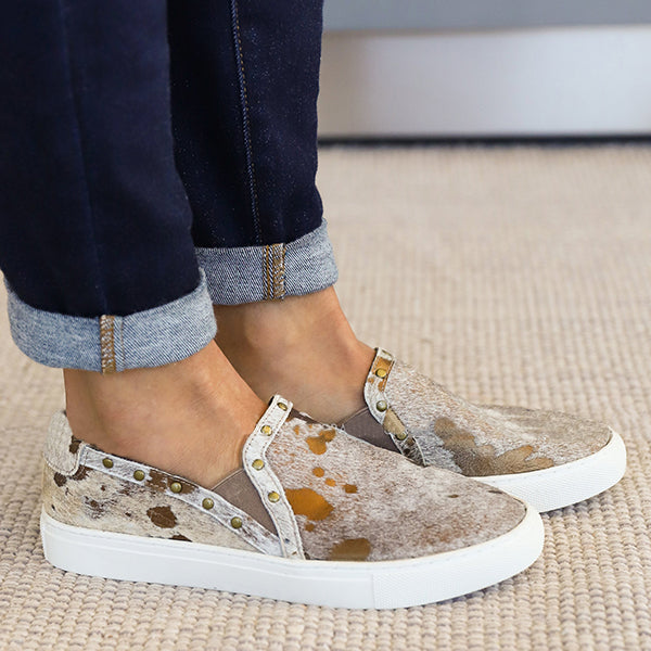 Corashoes Suede Daily Slip-on Flat Sneakers
