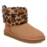 Corashoes Fluff Mini Quilted Leopard Boots