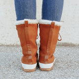 Corashoes Lace-up Warm Fur Snow Boots