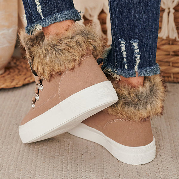 Corashoes Forward Faux Fur Trimmed Sneakers