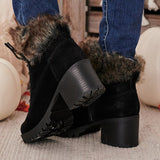 Corashoes Warm Comfy Fur Trimmed Boots