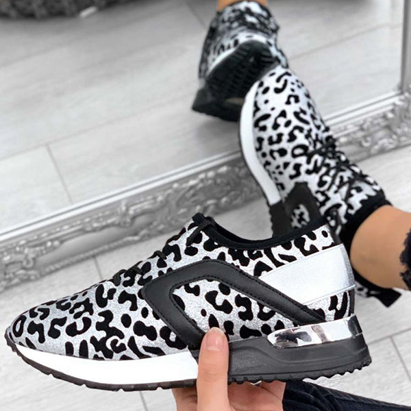 Corashoes Silver Leopard Fashion Sneakers