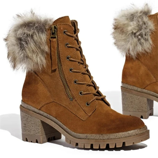 Corashoes Winter Outdoor Back Fur Boots