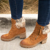 Corashoes Winter Outdoor Back Fur Boots
