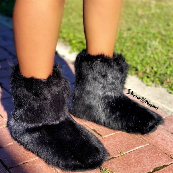 Corashoes All Over Faux Fur Ankle Boots