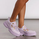 Corashoes Pop Of Glam Chunky Bungee Lace Sneakers