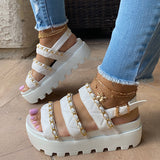 Corashoes Comfort Fashion Leather Platform Sandals