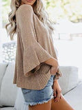Corashoes Tie Back Knit Loose Boxy Sweater