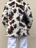 Corashoes Suit Collar Leopard Print Warm Coat