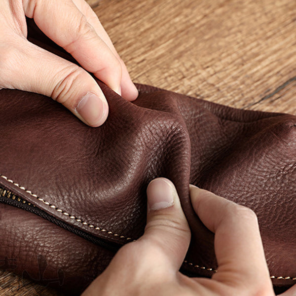 Corashoes Ladies Retro Diagonal Soft Handmade Leather Bag