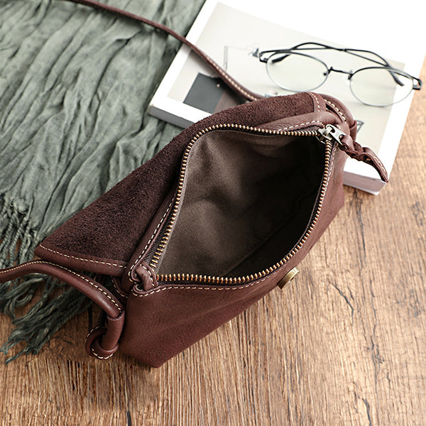 Corashoes Ladies Retro Diagonal Soft Handmade Leather Bag