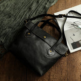 Corashoes Leather Handbag Vegetable Tanned Retro Messenger Bag