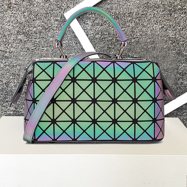 Corashoes PU Luminous Gradient Color Diamond Bag