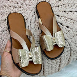 Corashoes Princess Style Bow Flat Slippers