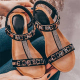 Corashoes Boho Comfy Chain Embellished Sandals
