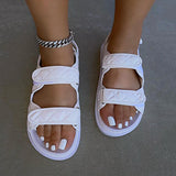 Corashoes Fashion Diamond Pattern Velcro Sandals