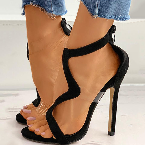 Corashoes Clear Perspex Cutout Stiletto Heels