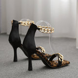Corashoes Catwal Sytle Retro Chain Sandals