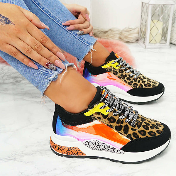 Corashoes Casual Personality Air Cushion Leopard Print Sneakers