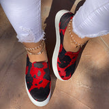 Corashoes Comfortable And Unique Cow Pattern Flat Sneakers