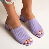 Corashoes Summer Ice Silk Fabric Casual Low-Heel Sandals