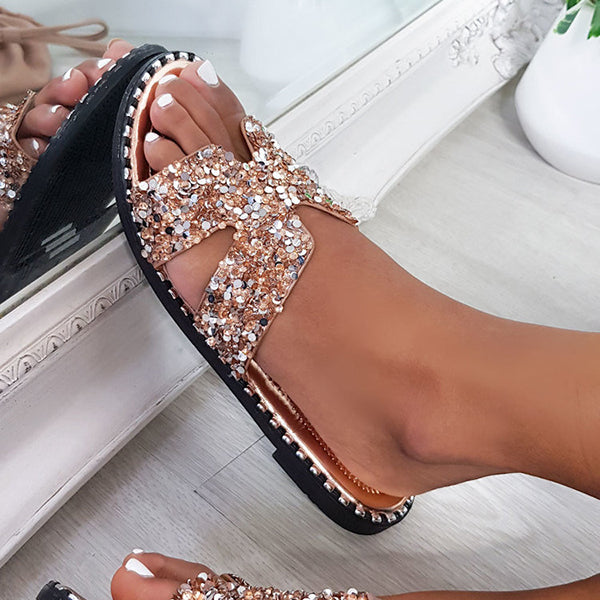 Corashoes Petra Embellished Slip On Sandals