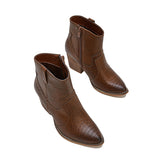 Corashoes Daily Leather Block Heel Boots