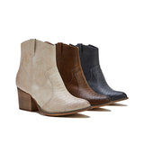 Corashoes Daily Leather Block Heel Boots