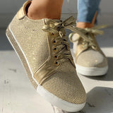 Corashoes Fashionable Shiny Rhinestone Mesh Sneakers
