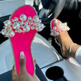 Corashoes Ladies Fashion Pu Pearl Flat Sandals