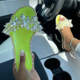 Corashoes Ladies Fashion Pu Pearl Flat Sandals