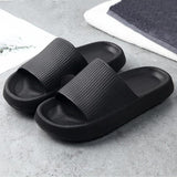 Corashoes Solid Color Soft Bottom Comfy Slides Slippers