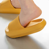 Corashoes Solid Color Soft Bottom Comfy Slides Slippers