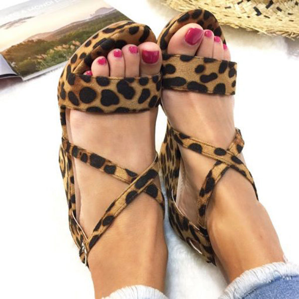 Corashoes Elegant Lace-Up Wedge Heel Sandals