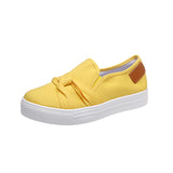 Corashoes Ladies Slip-On Knit Solid Color Sneakers