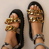 Corashoes Daily Interlocking Strap Design Sandals