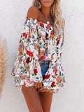 Corashoes Pullover Sexy Loose Floral Shirt