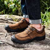 Corashoes Men's Leather Outdoor Casual Wear-Resistant Sneakers