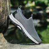 Corashoes Men's Woven Breathable One-Step Sneakers