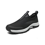 Corashoes Men's Woven Breathable One-Step Sneakers