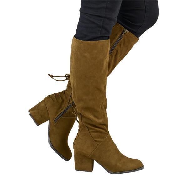 Corashoes Winter Suede Low Heel Daily Boots