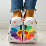 Corashoes Colorful Smile Sunflower Emblished Beach Slippers