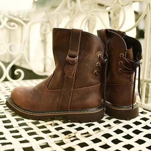 Corashoes Fashion Mid-calf Low Heel Brown Boots