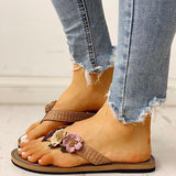 Corashoes Flower Design Flat Sandals