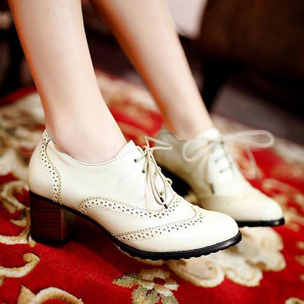Corashoes British Style Carved Classy Lace Up Oxford Shoes